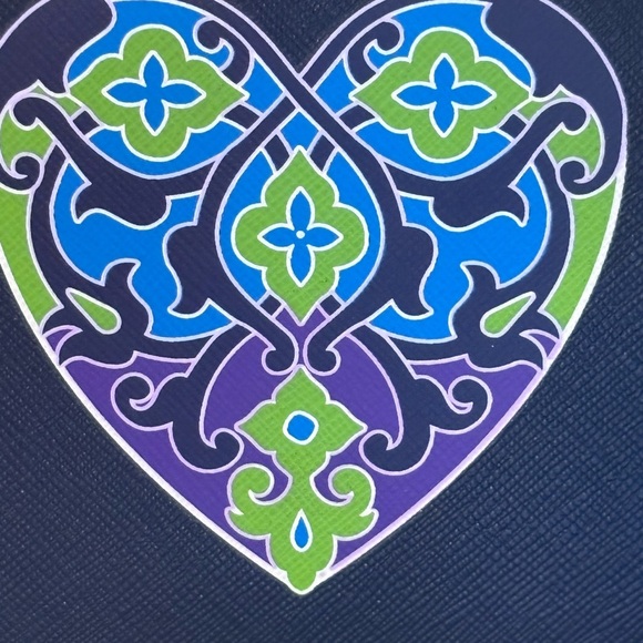 Brighton Navy Crossbody Bag with Heart Design - Picture 3 of 11